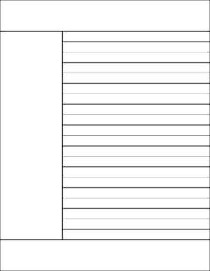 Lined Paper for Cornell Notes