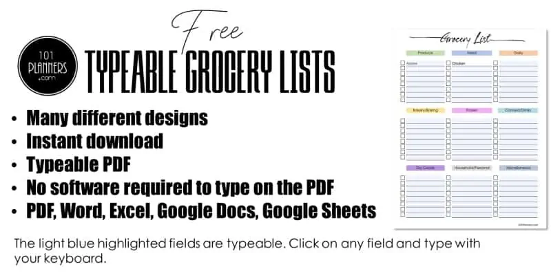Typeable PDF list
