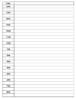 Daily block schedule template