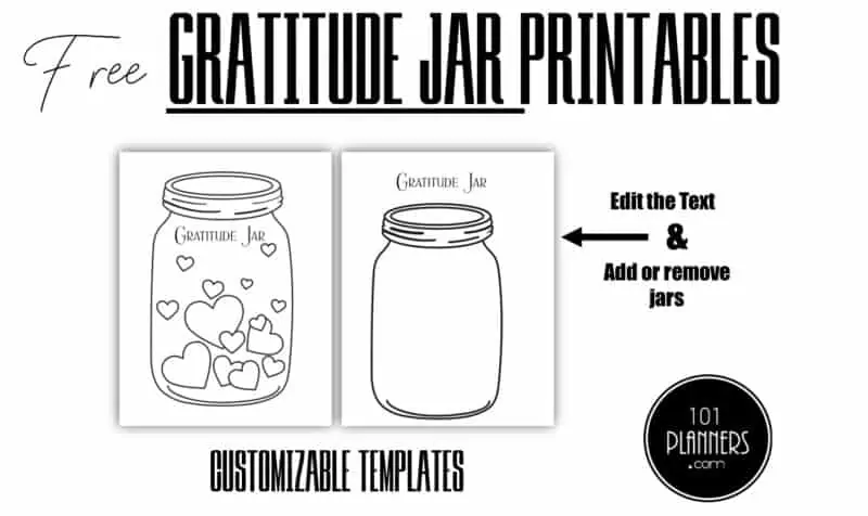 Gratitude Jar template