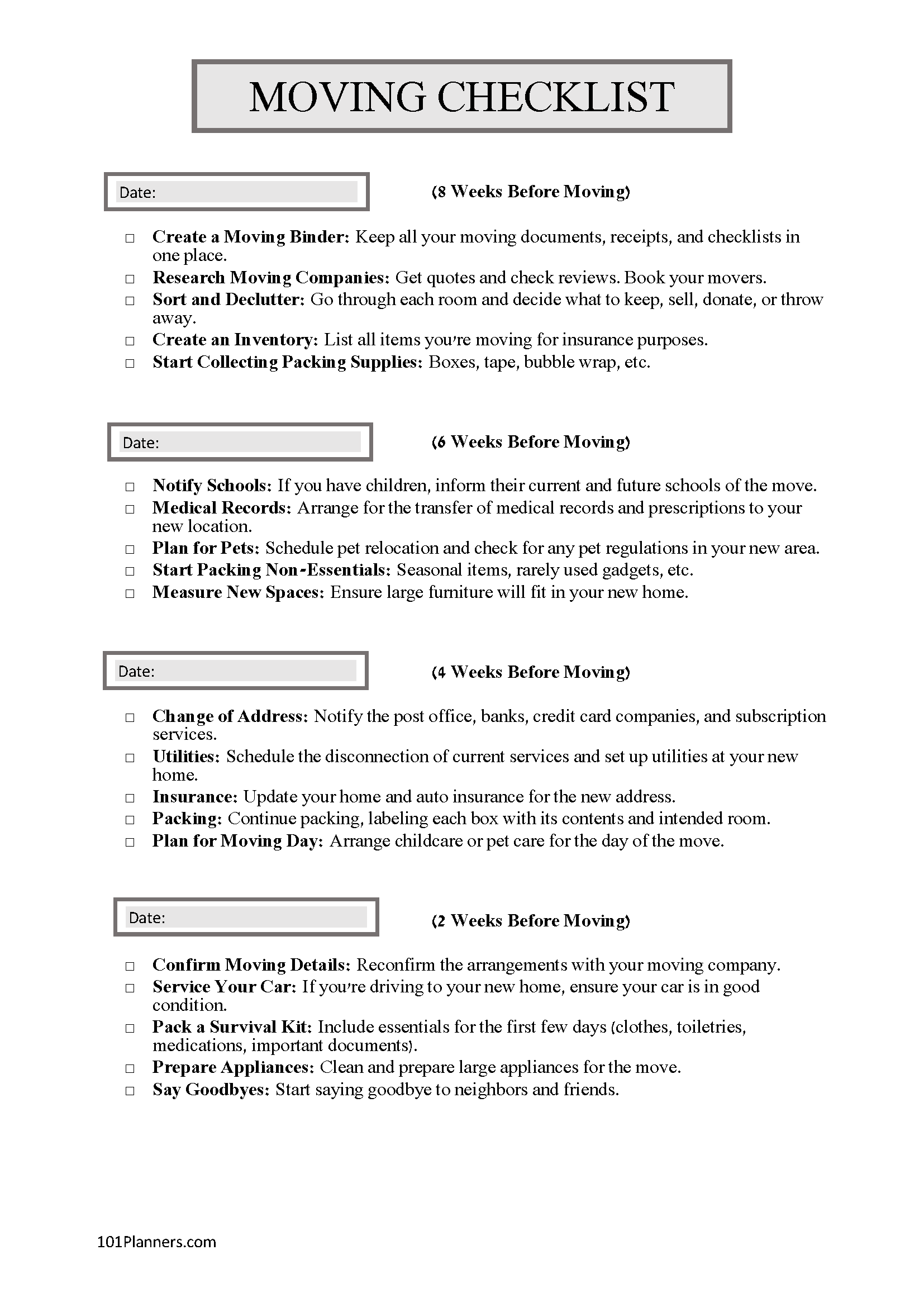 free-comprehensive-moving-checklist-printable for Free Printable Moving Checklist And Planner FREE Comprehensive Moving Checklist Printable for Free Printable Moving Checklist And Planner