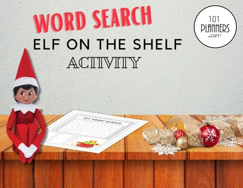 Elf on The Shelf Kit - Word Search