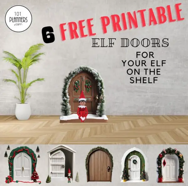 Printable elf doors