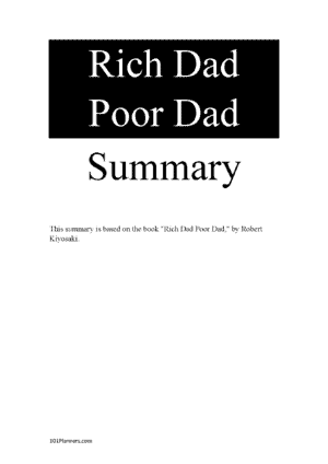 rich dad poor dad summary ion PDF format