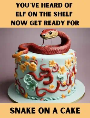 Snake on a cake