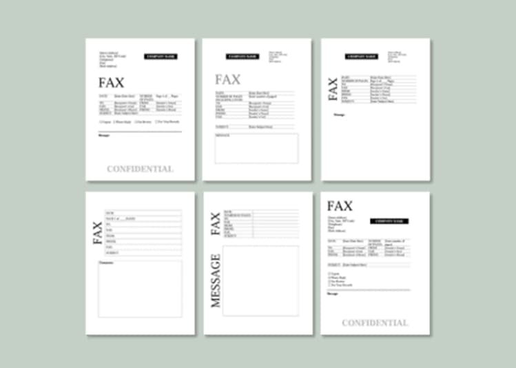 Fax cover sheets