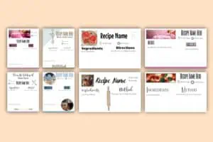 Recipe templates