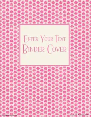 Pink binder cover