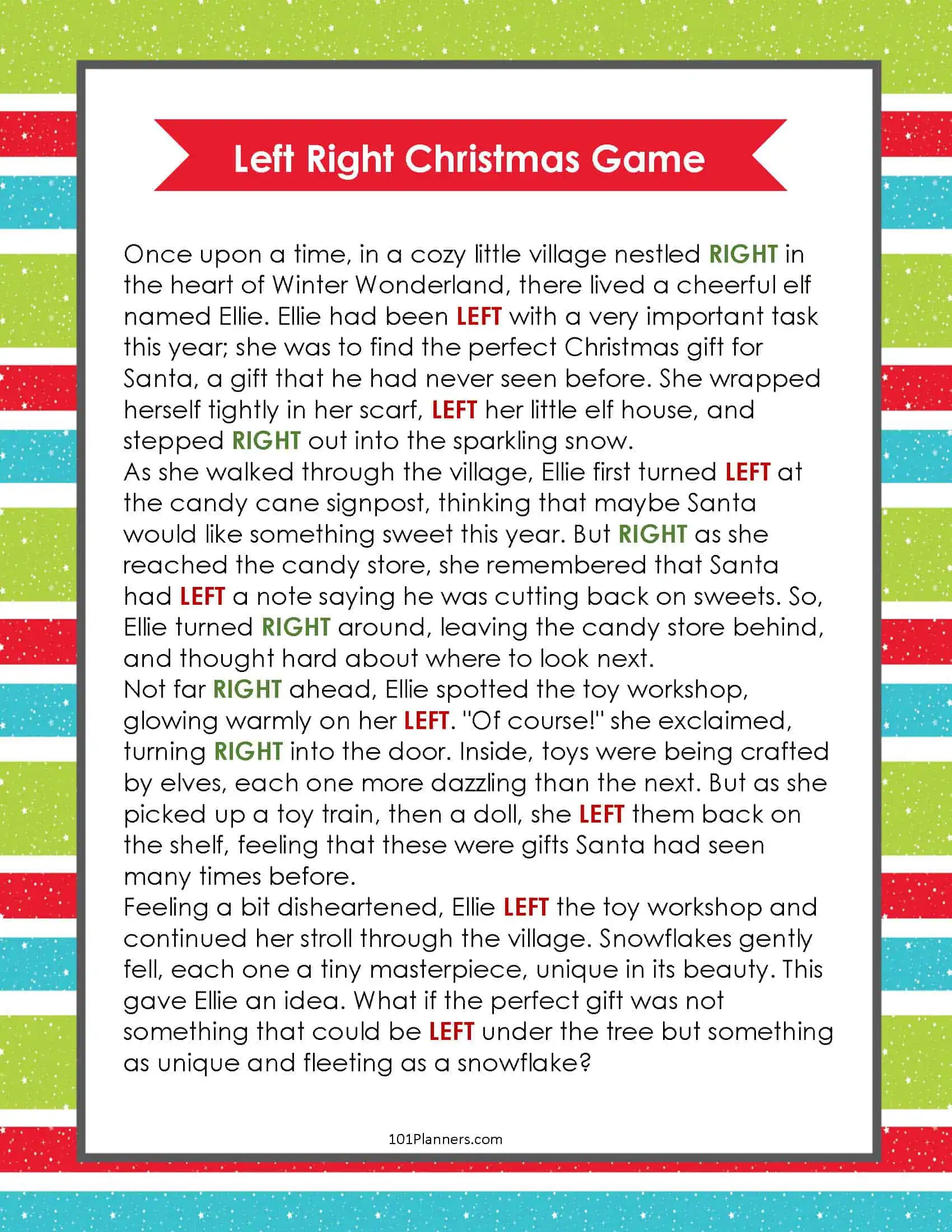 free-left-right-christmas-game-ai-personalized-story-creator for Birthday Party Free Printable Left Right Birthday Game FREE Left Right Christmas Game | AI Personalized Story Creator for Birthday Party Free Printable Left Right Birthday Game