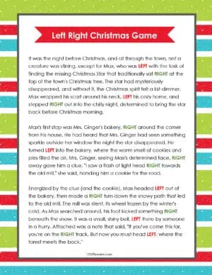 FREE Left Right Christmas Game AI Personalized Story Creator