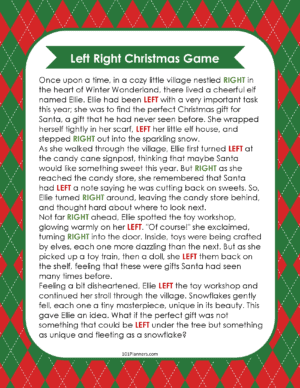 Right Left Christmas Game - on Two Pages_Page_1