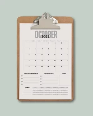 October 2025 calendar templates