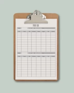 food log template