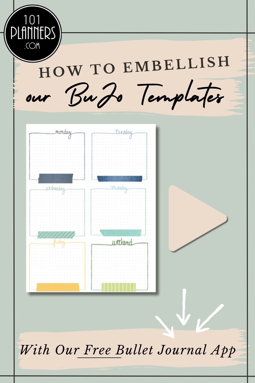 How to Embellish a Bullet Journal Template With Our Free App