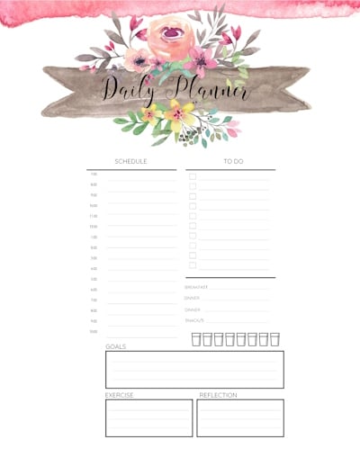 Online Designer - Daily Planner - 1 - Change Border and/or Planner Widgets and Add Embellishments